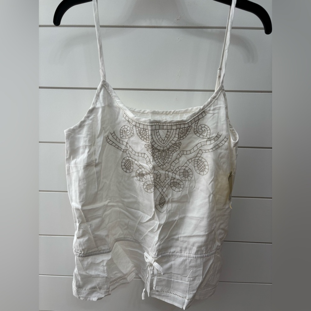 Sonoma White Embroidered Tank